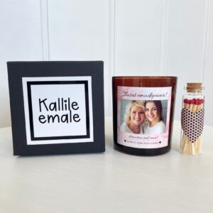 Personaliseeritud emadepäeva küünlakomplekt kinkekarbis